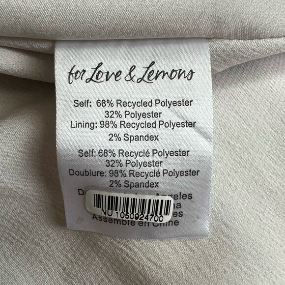 For Love & Lemons FL&L Women’s Palmer Retro Halter Cutout White Mini Dress Small - Picture 10 of 13